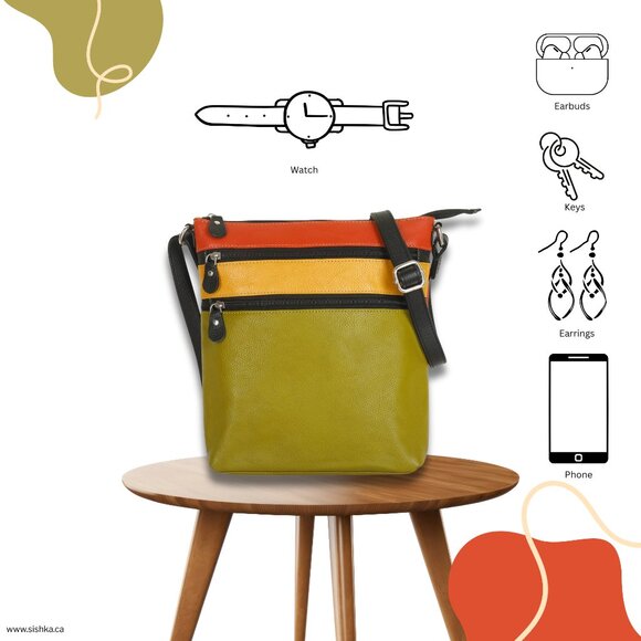 Women’s Leather Crossbody Sling Bag –Shoulder bag Everyday Ladies Travel Purse - Picture 4 of 10